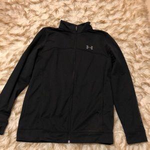 Black under armor simple zip up jacket
